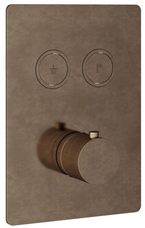 Hotbath Douchethermostaat Hotbath Cobber Inbouw 2 Pushbuttons Vierkant Verouderd Messing (excl. inbouwdeel) Living Colours