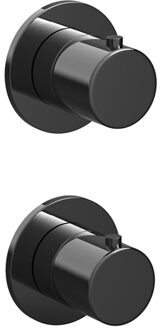 Hotbath Douchethermostaat Hotbath Cobber Inbouw 2-weg Gepolijst Zwart PVD