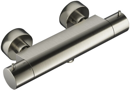 Hotbath Douchethermostaat Hotbath Cobber Onderaansluiting 2-knop Geborsteld Nikkel