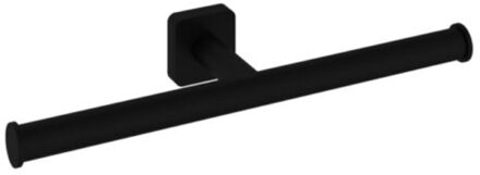 Hotbath Dubbele Toiletrolhouder Gal Mat Zwart