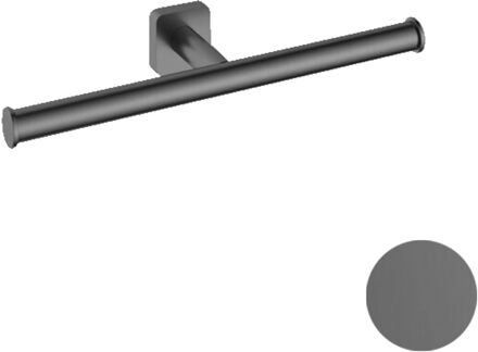 Hotbath Dubbele Toiletrolhouder Hotbath Gal Geborsteld Gunmetal PVD