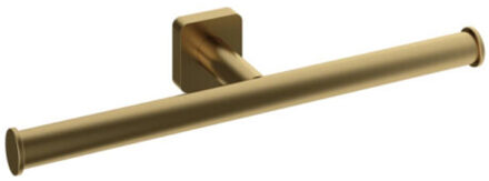 Hotbath Dubbele Toiletrolhouder Hotbath Gal Geborsteld Messing PVD