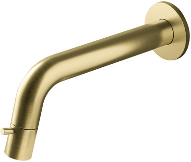 Hotbath Fonteinkraan Inbouw Hotbath Cobber 1-knop gebogen 18.6 cm Inkortbaar Geborsteld Messing PVD