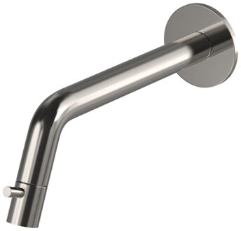 Hotbath Fonteinkraan Inbouw Hotbath Cobber 1-knop gebogen 18.6 cm Inkortbaar Geborsteld Nikkel