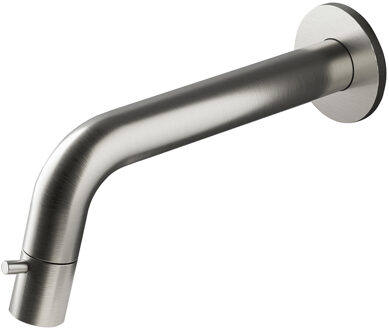 Hotbath Fonteinkraan Inbouw Hotbath Cobber 1-knop gebogen 18.6 cm Inkortbaar Geborsteld Nikkel