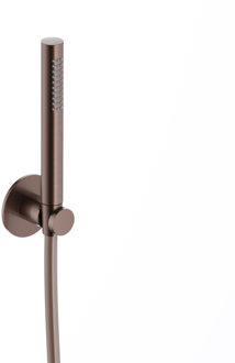 Hotbath Handdouche Ace Met Wandsteun En Doucheslang 150 cm Geborsteld Koper PVD