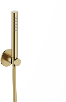 Hotbath Handdouche Ace Met Wandsteun En Doucheslang 150 cm Geborsteld Messing PVD