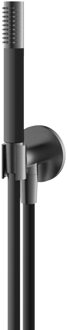 Hotbath Handdouche Archie Met Wandsteun Uitlaat en Doucheslang voor Inbouwkraan Geborsteld Gunmetal PVD
