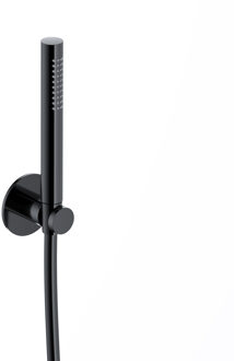 Hotbath Handdouche Hotbath Ace Met Wandsteun En Doucheslang 150cm Gepolijst Zwart PVD