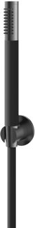 Hotbath Handdouche Hotbath Archie Met Wandsteun en Doucheslang Voor Opbouwkraan Geborsteld Gunmetal PVD