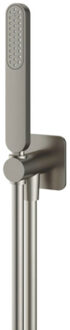 Hotbath Handdouche Hotbath Gal Met Wandsteun Uitlaat Doucheslang 150 cm Geborsteld Nikkel PVD