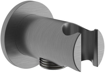 Hotbath Handdouchehouder Hotbath Archie Met Doucheaansluiting Geborsteld Gunmetal PVD