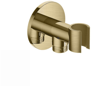 Hotbath Handouchehouder Hotbath Cobber Met Wanduitlaat Geborsteld Messing PVD