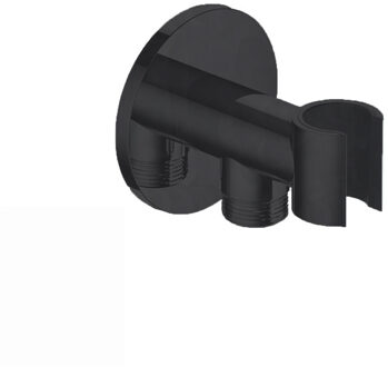 Hotbath Handouchehouder Hotbath Cobber Met Wanduitlaat Mat Zwart