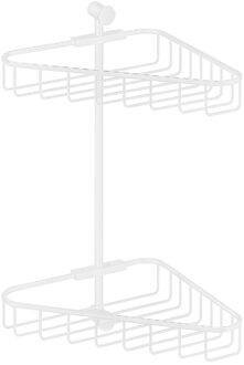 Hotbath Hoekdraadkorf Hotbath Cobber Dubbel Wandmodel Mat Wit