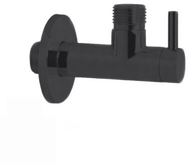 Hotbath Hoekstopkraan Hotbath Cobber Rond met Filter Mat Zwart