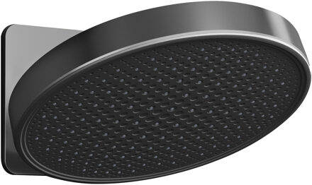 Hotbath Hoofddouche Hotbath Cobber 1-F opbouw, 300mm Kantelbare Wandarm Geborsteld Zwart