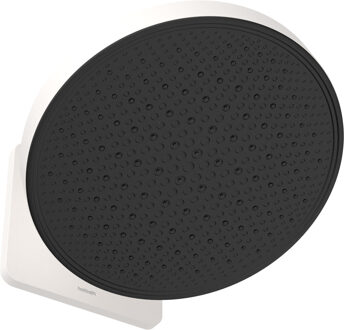 Hotbath Hoofddouche Hotbath Cobber 1-F opbouw, 300mm Kantelbare Wandarm Mat Wit