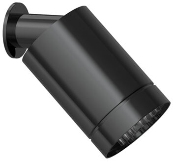 Hotbath Hoofddouche Hotbath Cobber Beam 3 Standen Met Muurbevestiging Gepolijst Zwart PVD