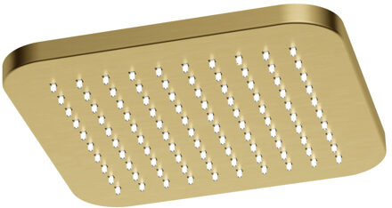 Hotbath Hoofddouche Hotbath Gal Vierkant 22x22 cm Geborsteld Messing PVD