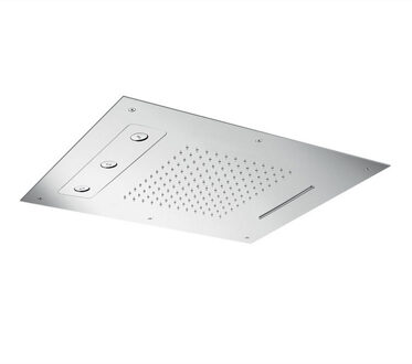 Hotbath Hoofddouche Hotbath Mate 63x48 cm Rechthoekig Triple Inbouw Geborsteld Nikkel