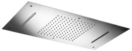 Hotbath Hoofddouche Hotbath Mate Inbouw 38x70 cm Met Cascade Dualflow LED Geborsteld Nikkel