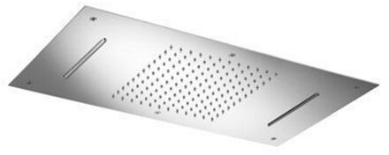 Hotbath Hoofddouche Hotbath Mate Inbouw 70x38 cm Met Cascade Dualflow Geborsteld Nikkel