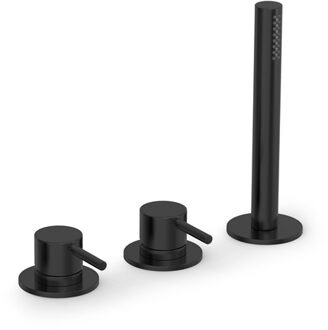 Hotbath Inbouw Badrandcombinatie Hotbath Cobber Met 2-weg Omstel Geborsteld Zwart PVD (incl. Handdouche)