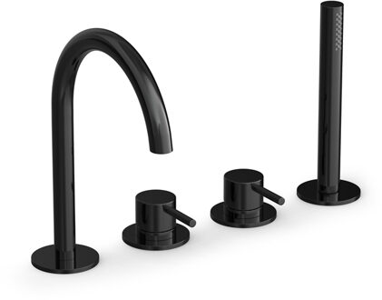 Hotbath Inbouw Badrandcombinatie Hotbath Cobber Met 2-weg Omstel Gepolijst Zwart PVD (incl. Handdouche)