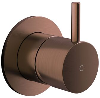 Hotbath Inbouw Stopkraan Hotbath Cobber 1-hendel Geborsteld Koper PVD (Koud)