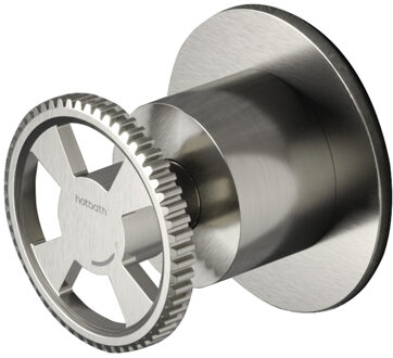 Hotbath Inbouw Stopkraan Hotbath Cobber @Work Koud Geborsteld Nikkel (excl. inbouwdeel)