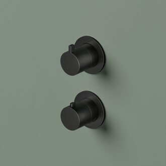 Hotbath Inbouw Thermostaat - Afbouwdeel Hotbath Ace Met 2-Weg Stop-Omstel Geborsteld Zwart PVD