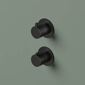 Hotbath Inbouw thermostaat - Afbouwdeel Hotbath Ace Met 3-Weg Stop-Omstel Geborsteld Zwart PVD