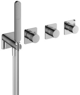 Hotbath Inbouw Thermostaatkraan Hotbath Gal Voor Bad en Douche met 2 Stopkranen Zonder Uitloop Chroom