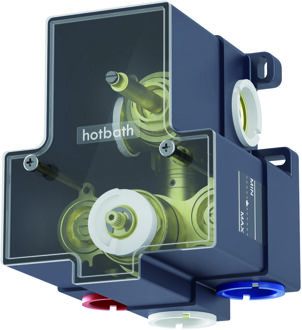 Hotbath inbouwbox inbouwdeel voor douche/bad thermostaat met op 1 paneel HB013