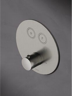 Hotbath Inbouwdeel Douchekraan Hotbath Cobber met Twee Pushbuttons Geborsteld Nikkel