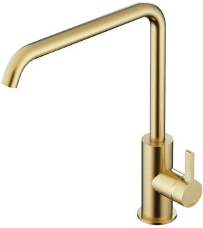 Hotbath Keukenmengkraan Hotbath Ace Met draaibare uitloop 29 cm Geborsteld Messing PVD