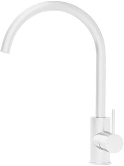 Hotbath Keukenmengkraan Hotbath Cobber 1-hendel 36 cm Draaibare Uitloop Mat Wit