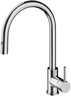 Hotbath Keukenmengkraan Hotbath Fellow Draaibaar/Uittrekbare Uitloop 38.5 cm Chroom