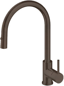 Hotbath Keukenmengkraan Hotbath Fellow Draaibaar/Uittrekbare Uitloop 38.5 cm Verouderd Messing Living Colours