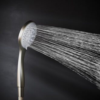 Hotbath Mate handdouche met 3 standen 23cm Ø10cm ABS kunststof nikkel geborsteld M375GN Nikkel geborsteld (RVS)