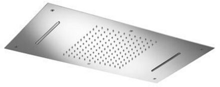 Hotbath Mate Hoofddouche Met Led En 2 Watervallen 38X70 cm M144 - Gepolijst RVS