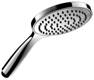 Hotbath Mate ronde handdouche 26.8 ø13cm ABS kunststof nikkel geborsteld M360GN Nikkel geborsteld (RVS)