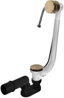 Hotbath Mate verlengde badoverloop met vulcombinatie messing verouderd P033AB Messing verouderd verweerd (goud)
