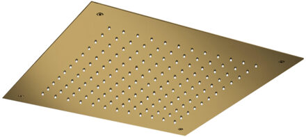Hotbath MateInbouw Hoofddouche - vierkant - 38x38cm - geborsteld messing PVD M110BBP Messing geborsteld (goud)
