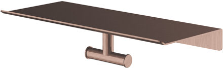 Hotbath &MORE Dubbele Handdoekhaak - voor planchet serie - Geborsteld koper PVD SHA03BCP Koper geborsteld