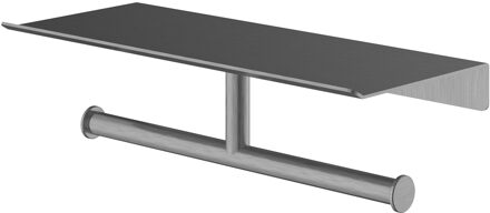 Hotbath &More Dubbele rolhouder voor Planchet serie Geborsteld gunmetal PVD
