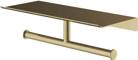 Hotbath &MORE Dubbele Rolhouder - voor planchet serie - Geborsteld messing PVD SHA05BBP Messing geborsteld (goud)