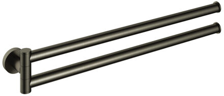 Hotbath &MORE Handdoekhouder Draaibaar BGP Geborsteld gunmetal PVD BAA15BGP Gunmetal geborsteld (antraciet)