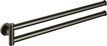 Hotbath &MORE Handdoekhouder Draaibaar BGP Geborsteld gunmetal PVD BAA15BGP Gunmetal geborsteld (antraciet)